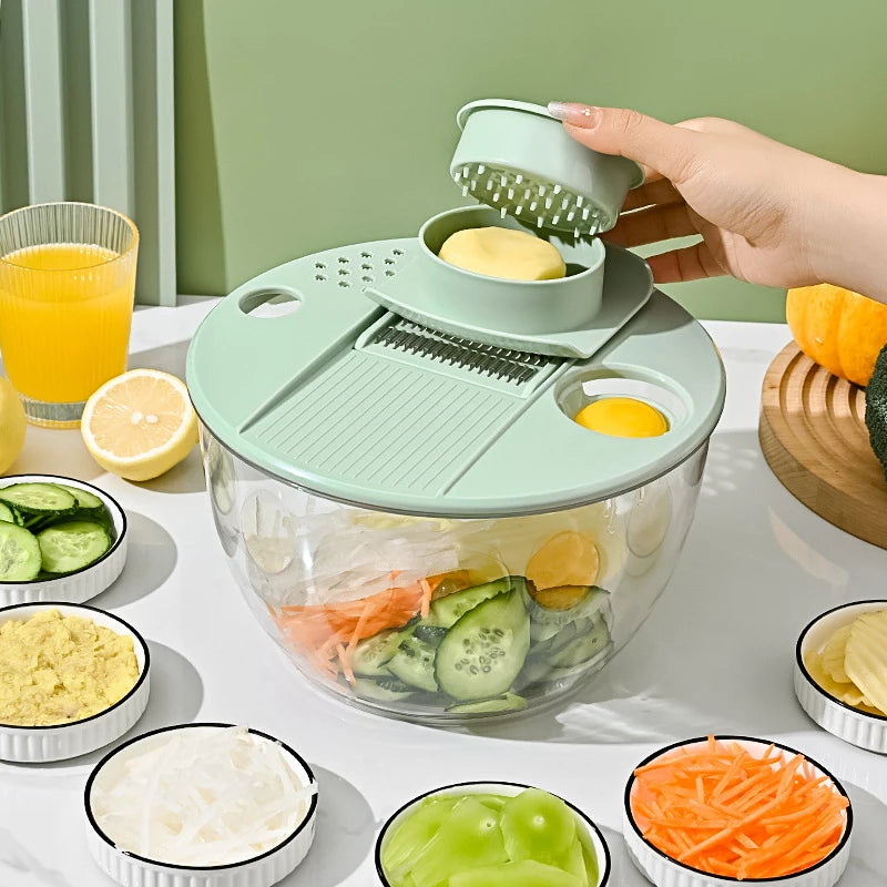 7‑Piece Multifunction Salad Spinner Set Main image