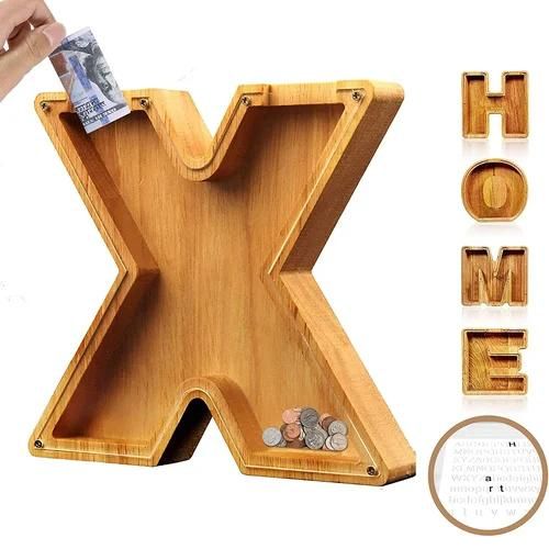 Wood Letters Piggy Bank Secondary image