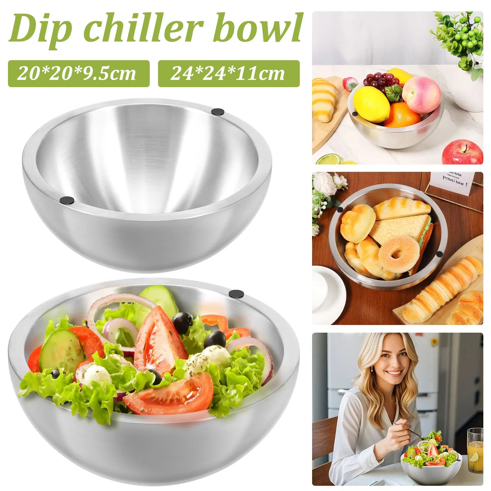 Stainless Steel Cooling Bowl Secondary image