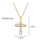 Shiny Luxury Zircon Cross Pendant Necklace