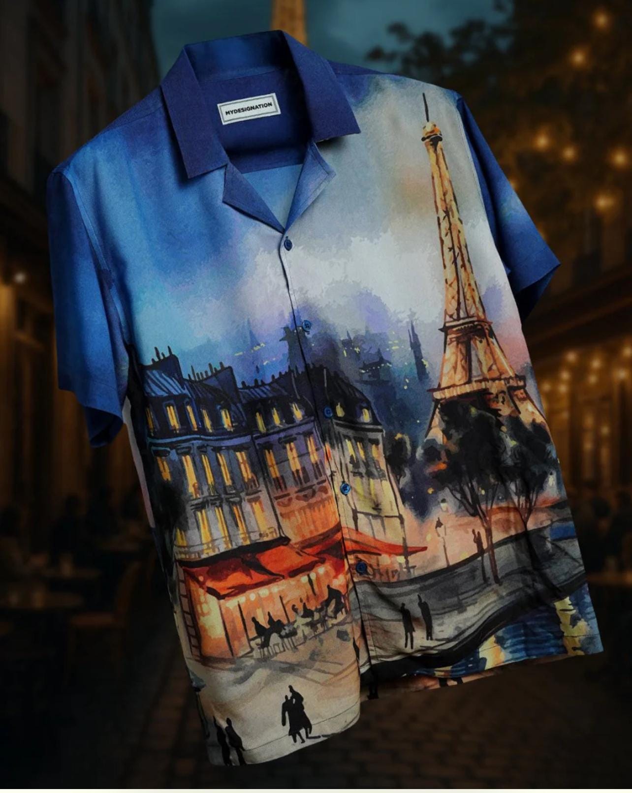 Men shirts summer styles with Dragon , Venice , Paris nights